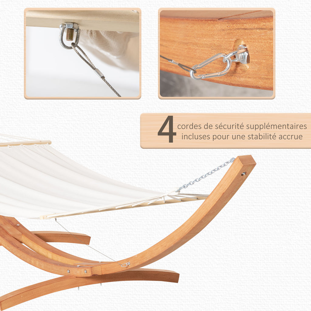 Hamac de jardin avec support en bois