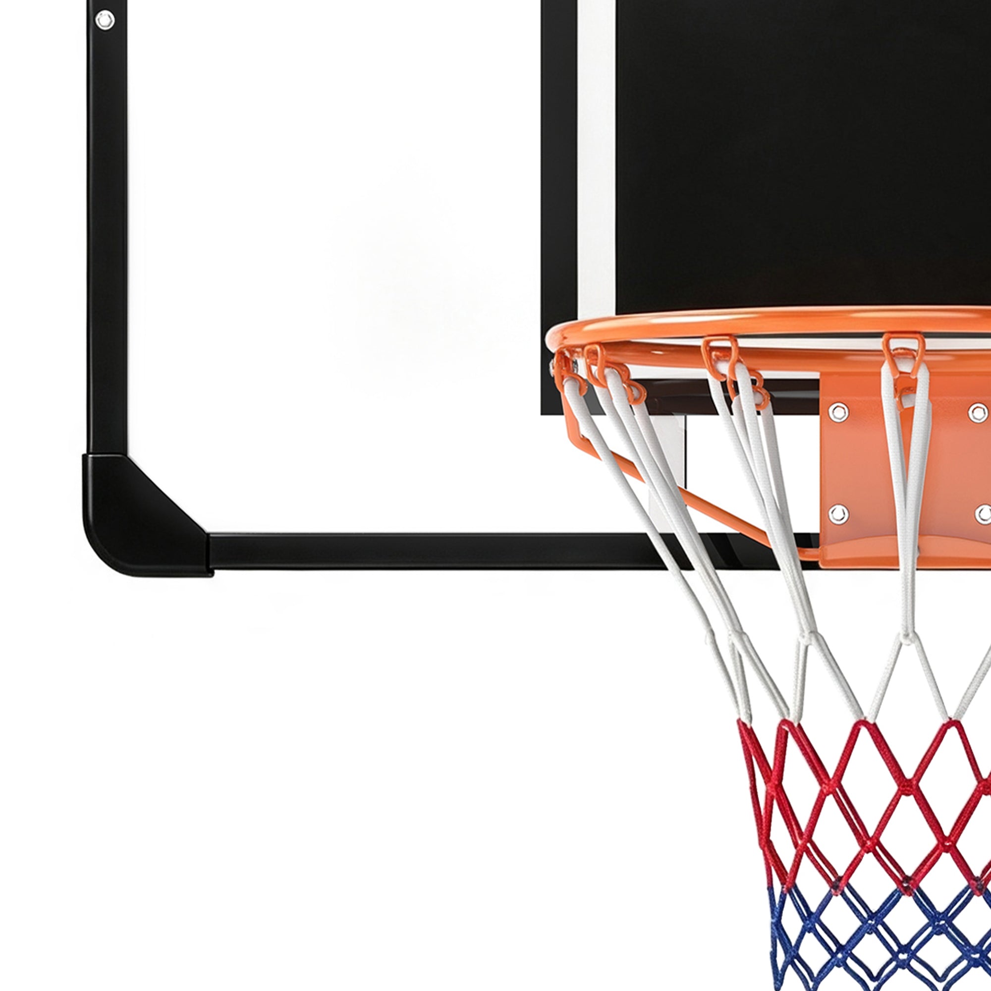 Panier de basket mural, panier basket, avec vis de montage et clé, pour extérieur, noir, transparent, orange