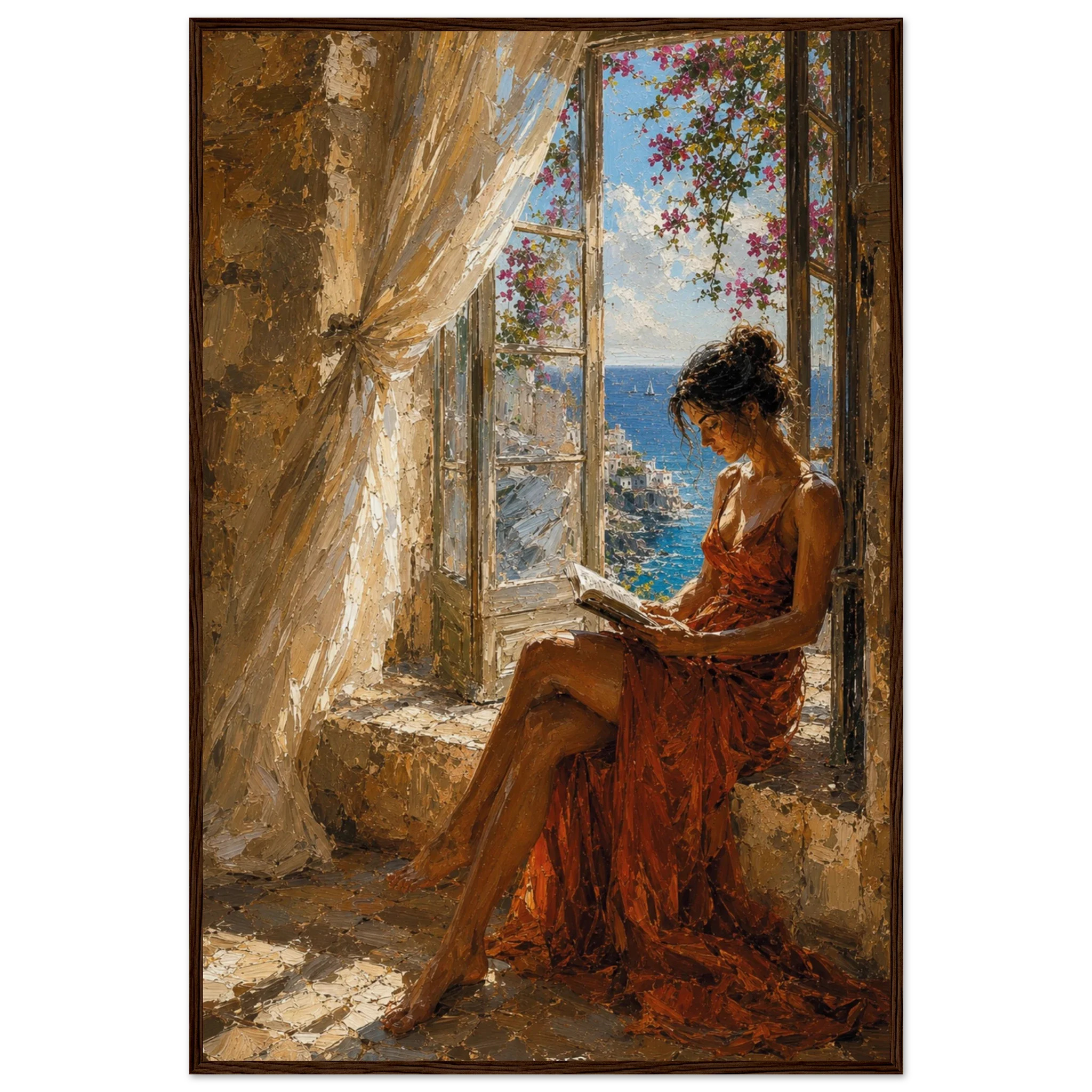 MEDITERRANEAN STUDIES — The Open Window, Framed Art Print