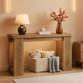 Console Table Rustic – Éclairage LED et Recharge USB