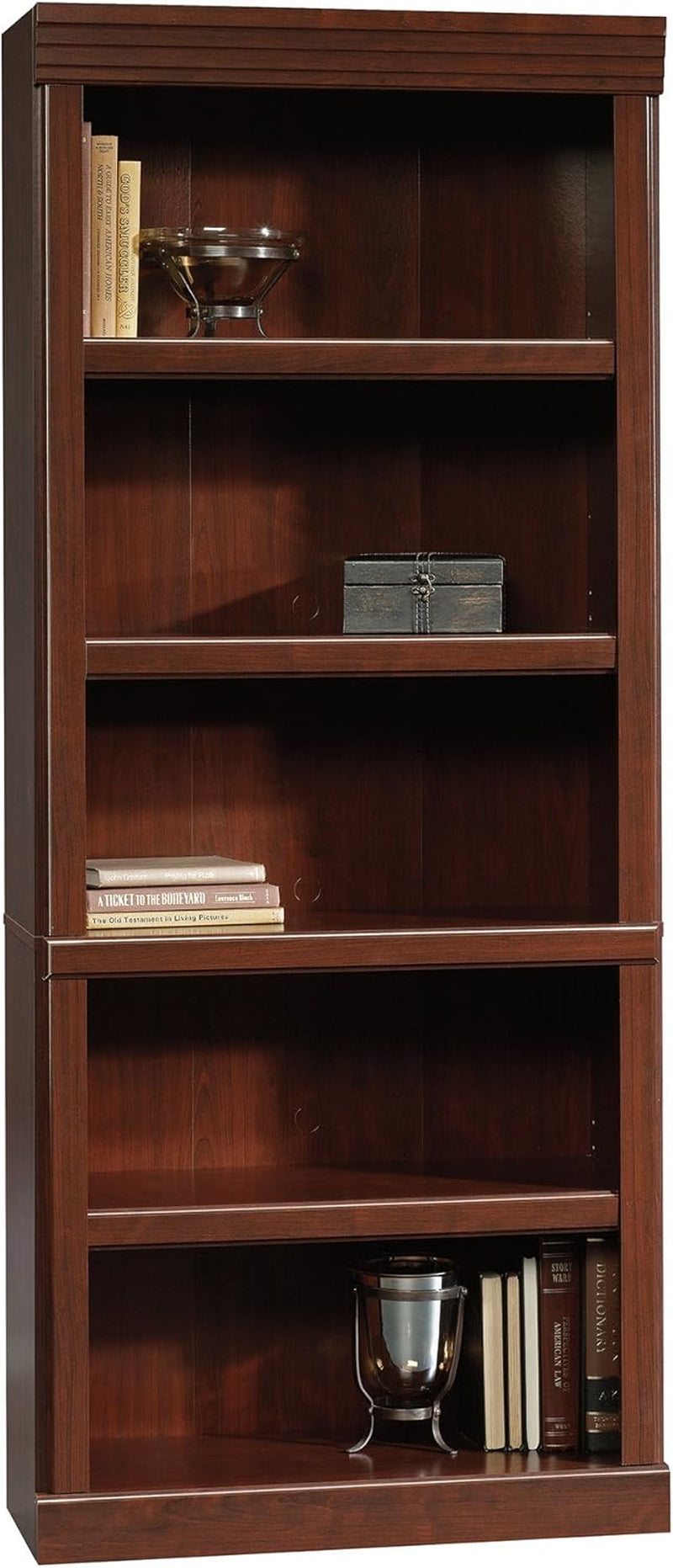 Rich Cherry Finish Heritage Hill Library Bookcase With Adjustable Shelves