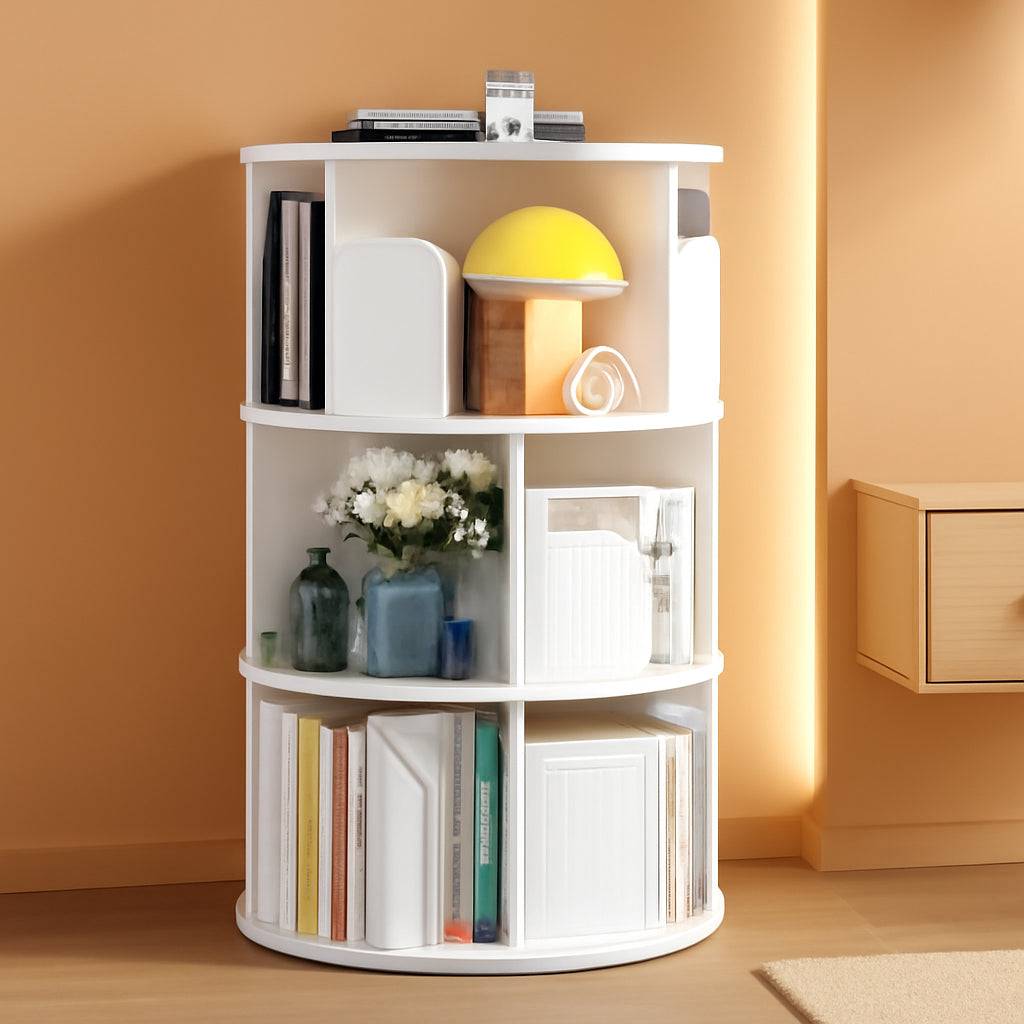 Étagère d'angle rotative 360° blanche