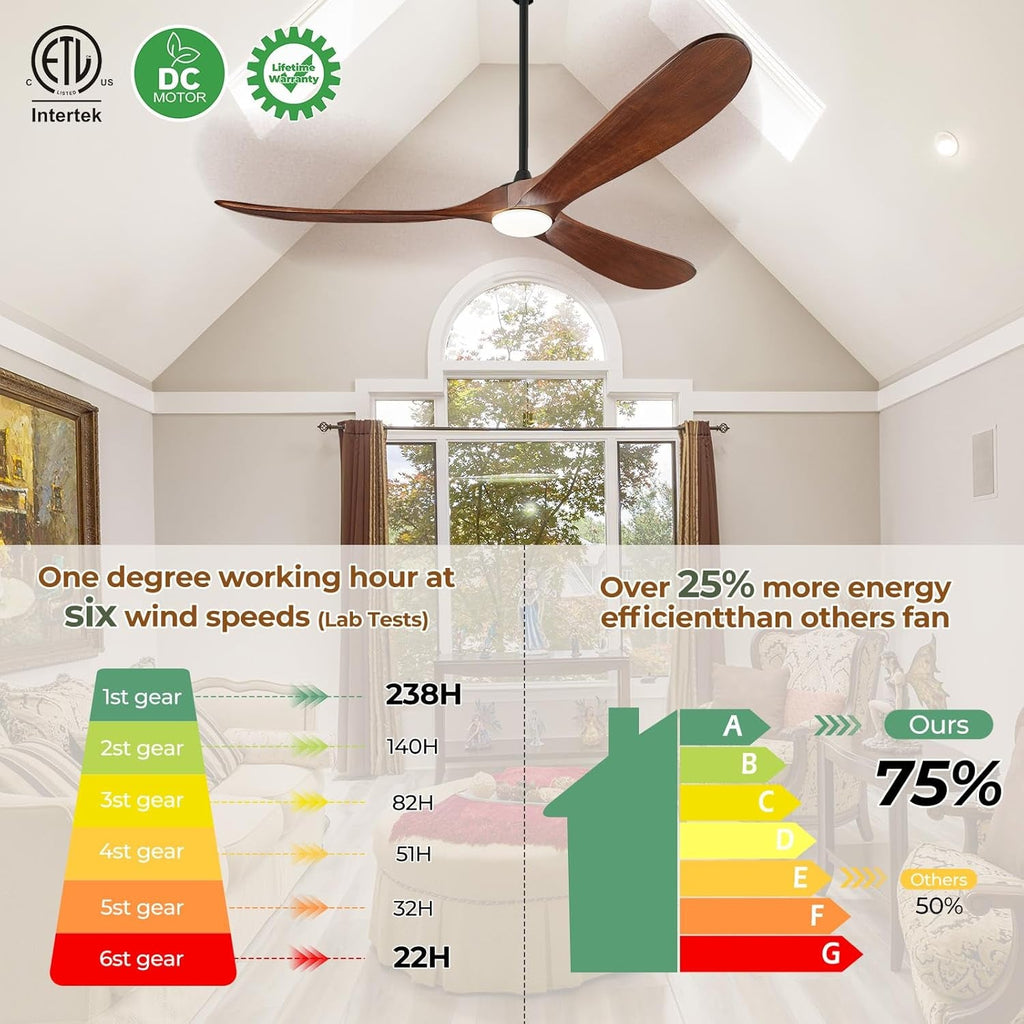 Ventilateur de plafond et éclairage LED intégré