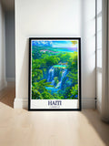 Haiti Poster Print - Bassin Bleu Travel Print - Labadee Peninsula Canvas Art - Labadee Peninsula Travel Poster