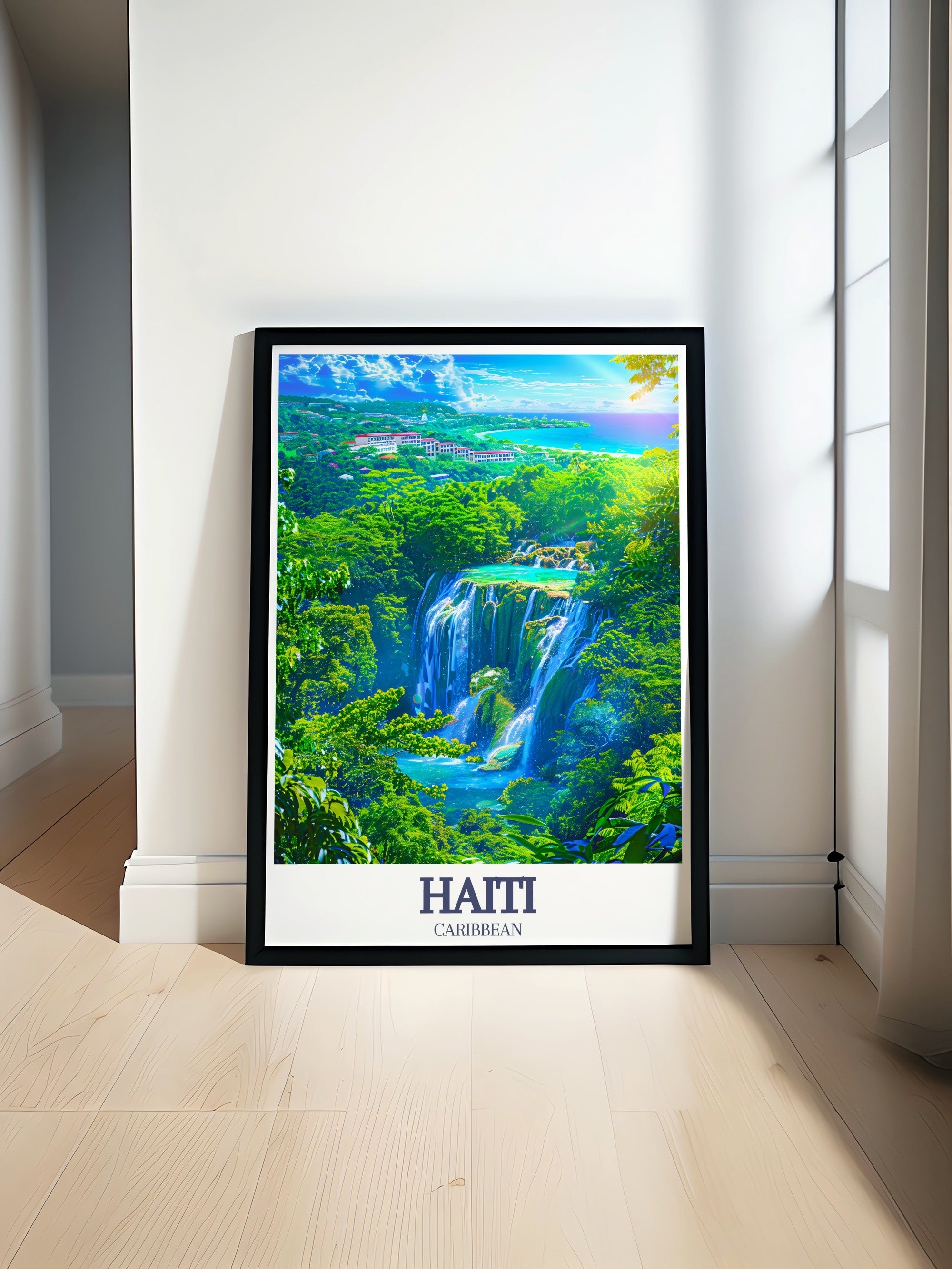 Haiti Poster Print - Bassin Bleu Travel Print - Labadee Peninsula Canvas Art - Labadee Peninsula Travel Poster