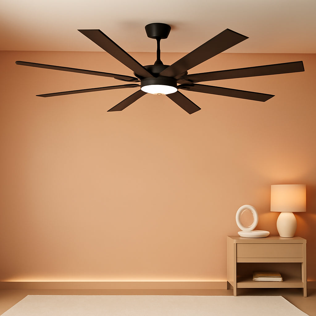 Ventilateur de plafond avec télécommande et éclairage dimmable