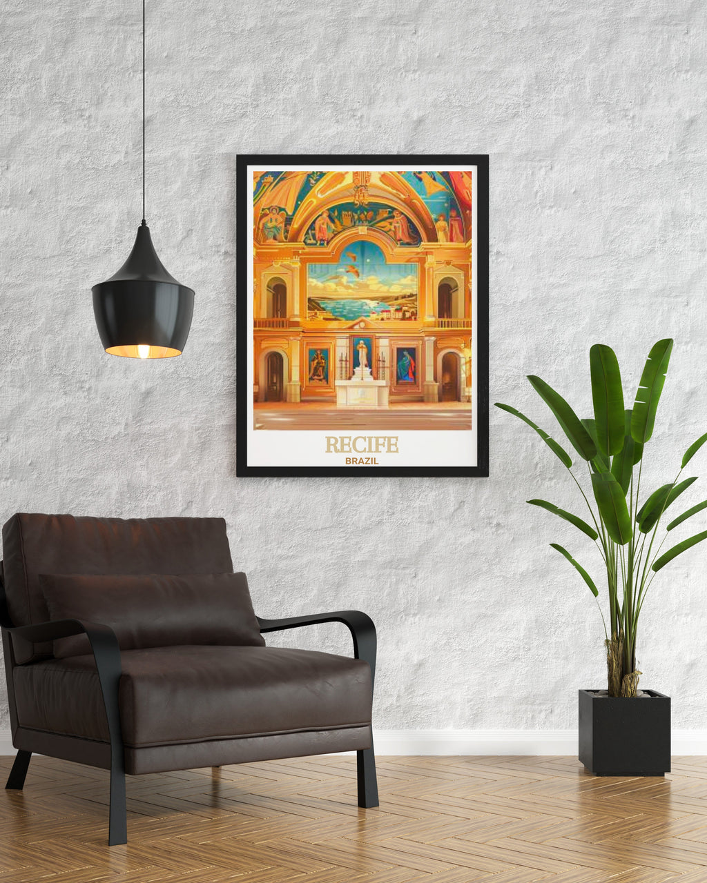Affiche Brésil - Capela Dourada