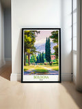 Bologna Wall Art Giardini Margherita Wall Art Italy Scenic Poster