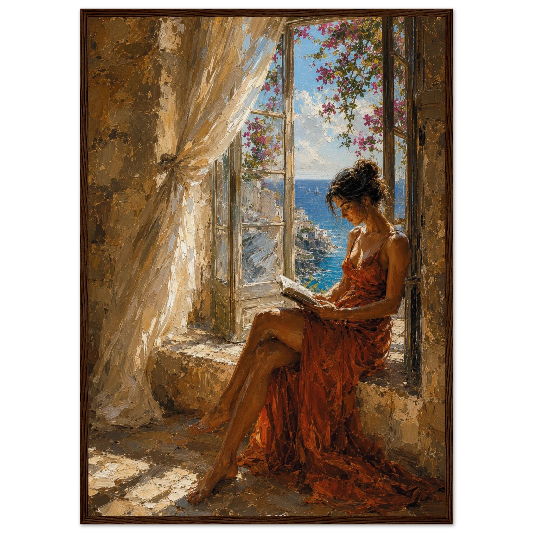 MEDITERRANEAN STUDIES — The Open Window, Framed Art Print