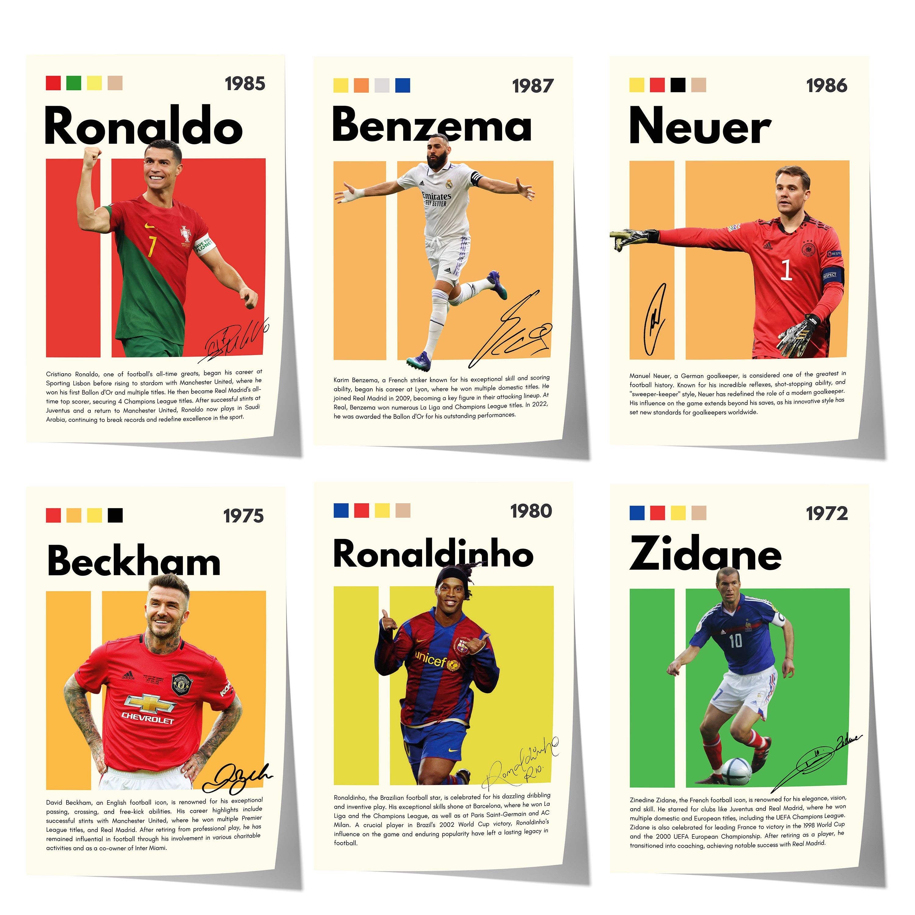Affiches Premium - Légendes du football
