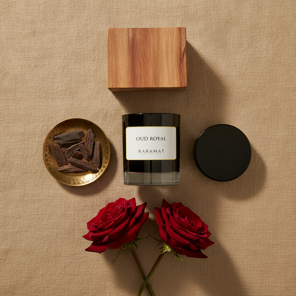 Bougie Parfumée Oud Royal – Majesté Orientale