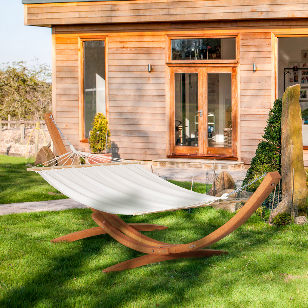 Hamac de jardin avec support en bois