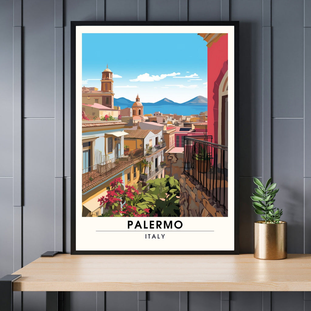 Impression Palerme , Italie  | impression de voyage Palerme | Affiche de voyage Italie