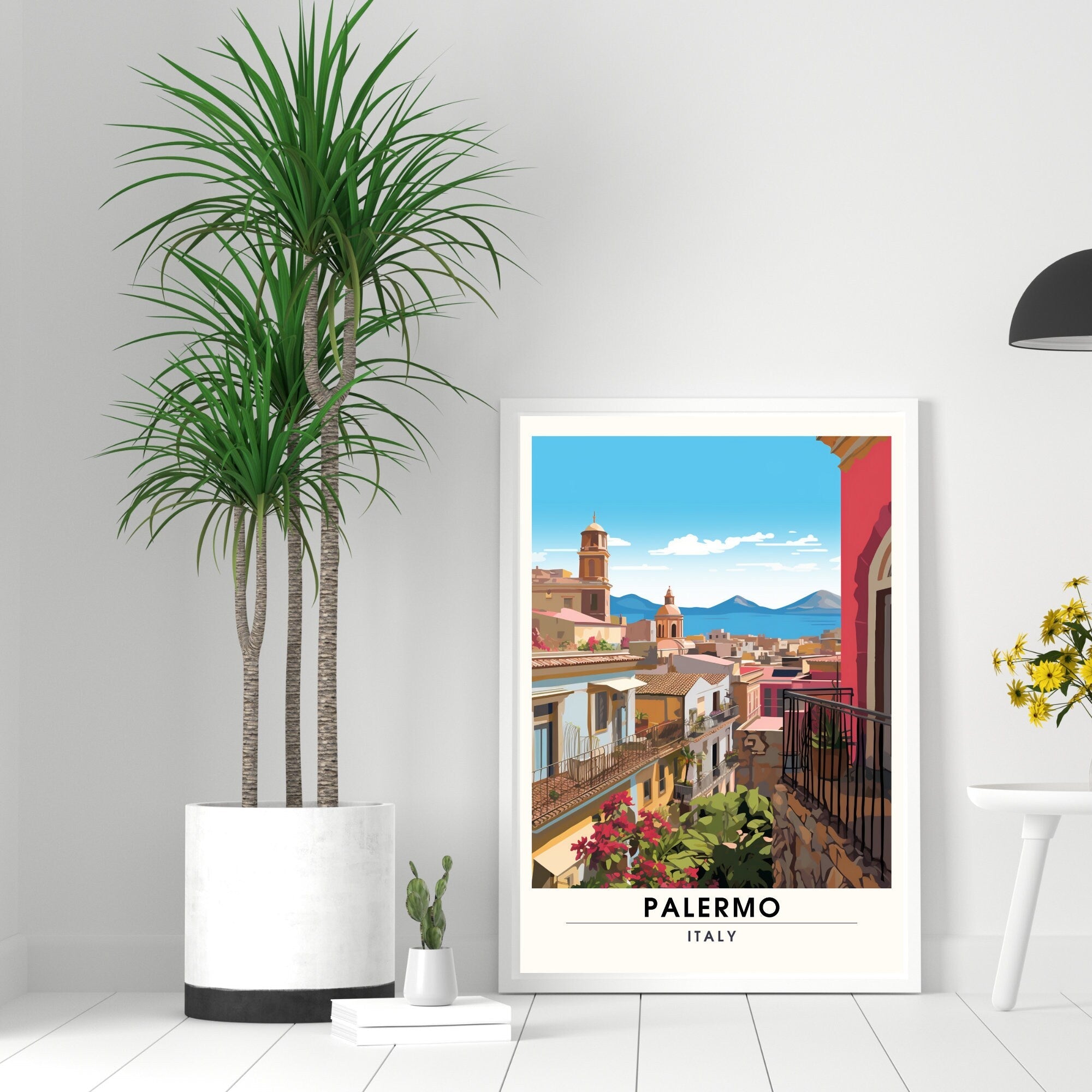 Impression Palerme , Italie  | impression de voyage Palerme | Affiche de voyage Italie