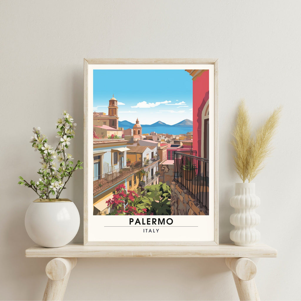 Impression Palerme , Italie  | impression de voyage Palerme | Affiche de voyage Italie