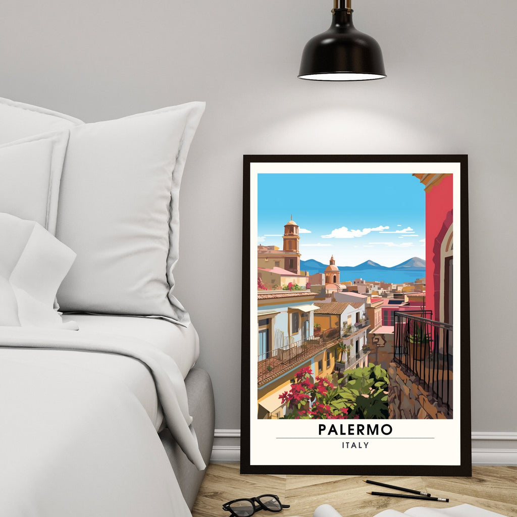 Impression Palerme , Italie  | impression de voyage Palerme | Affiche de voyage Italie