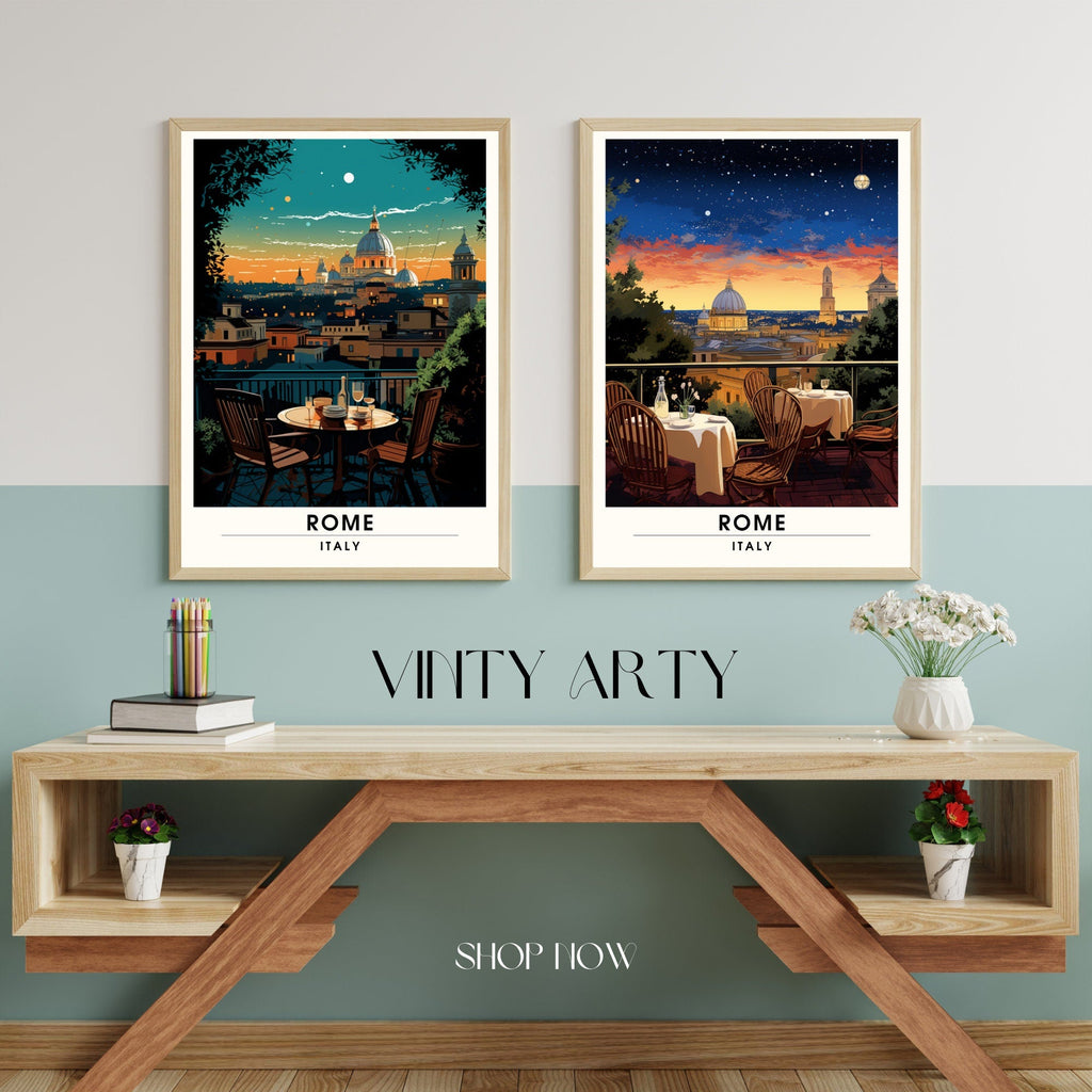 Affiche Rome | impression de voyage Rome  | Impression Rome  | Affiche Italie | Rome la nuit