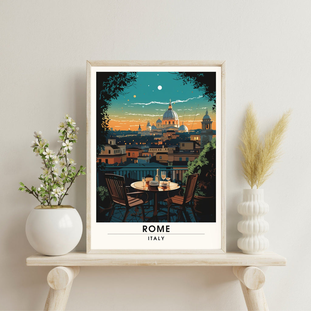 Affiche Rome | impression de voyage Rome  | Impression Rome  | Affiche Italie | Rome la nuit