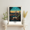 Affiche Rome | impression de voyage Rome  | Impression Rome  | Affiche Italie | Rome la nuit