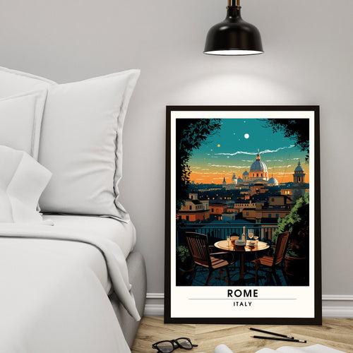 Affiche Rome | impression de voyage Rome  | Impression Rome  | Affiche Italie | Rome la nuit