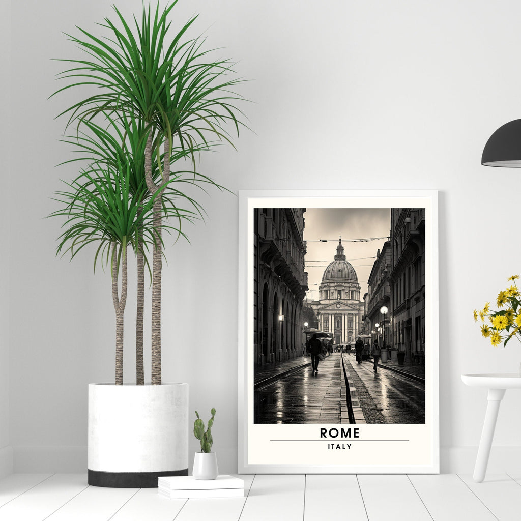 Affiche Rome | impression de voyage Rome  | Impression Rome  | Affiche Italie | Rome noir et blanc