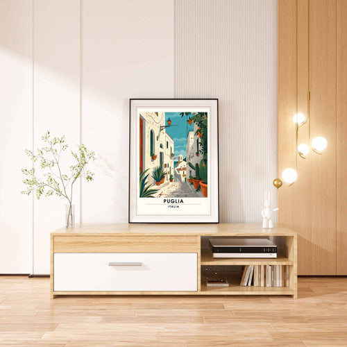 Affiche Déco – Pouilles, Trulli et Oliveraies