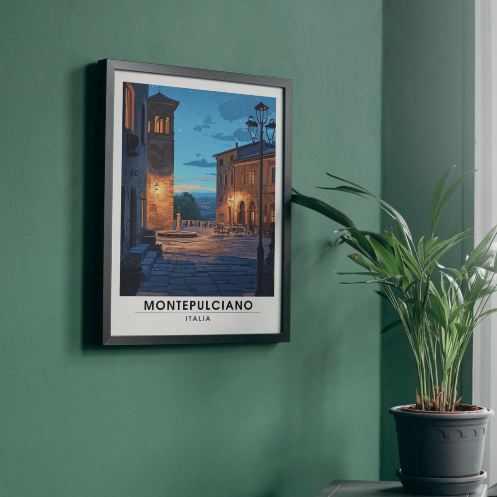 Affiche Montepulciano | Impression Montepulciano, Italie | Impression Italie - Vue nocturne