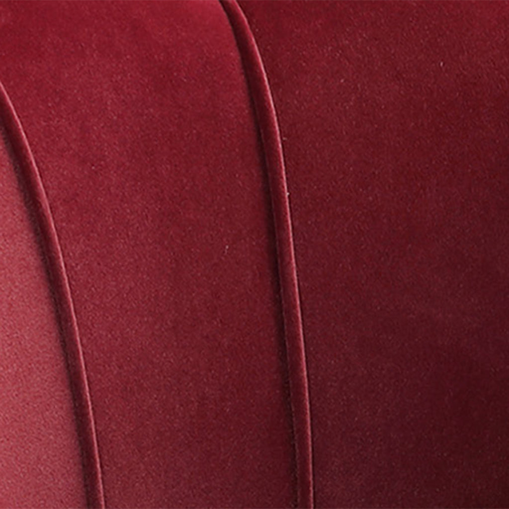 Fauteuil coquillage en velours rouge