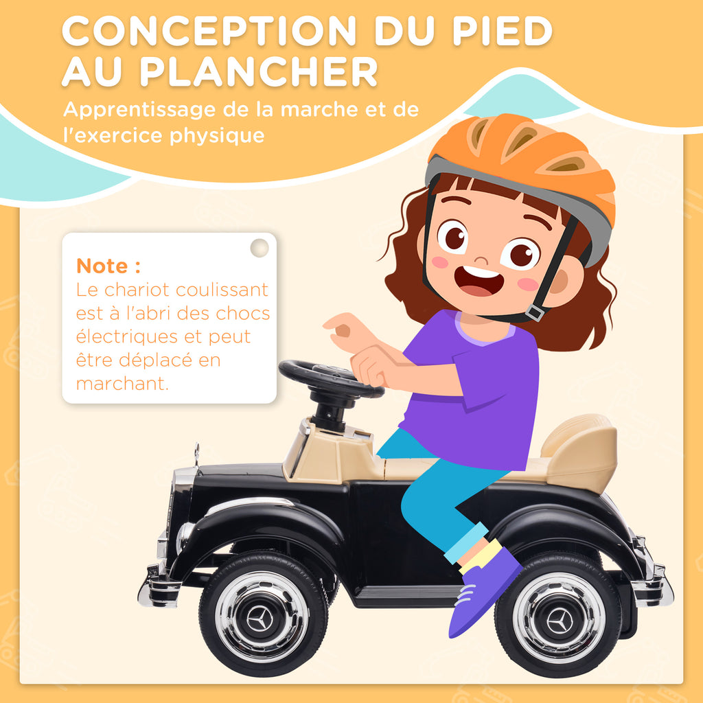 Voiture enfant Mercedes-Benz 300S 18-48 mois  - coffre rangement sous le siège noir