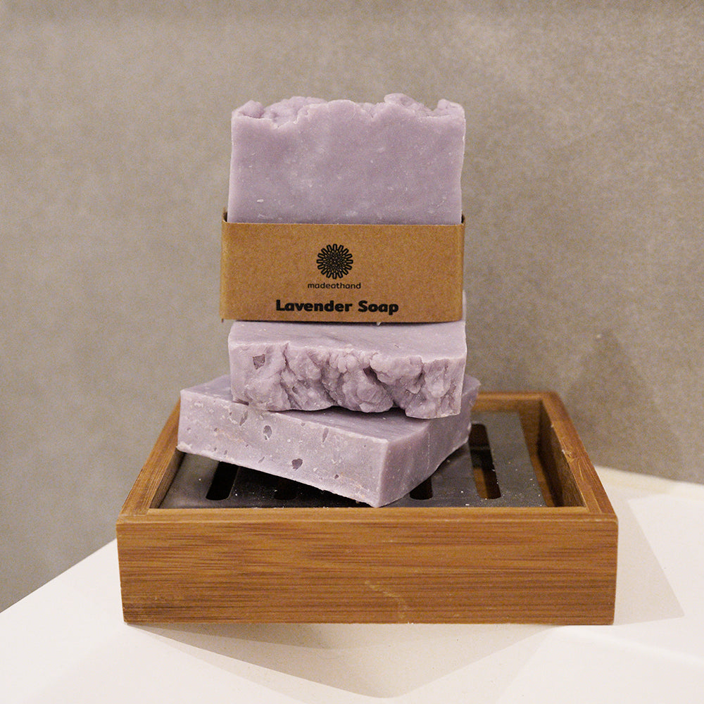 Gant de Bain en Poil de Chèvre avec Savon à la Lavande