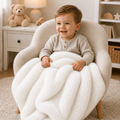 Couverture Bébé Luxe Fausse Fourrure - Blanc