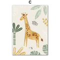 Jungle Animals Children's Bedroom Print · Personalised Name · Wall Decor · Unframed Print
