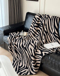 Plaid Microfibre Zèbre Rétro - Ultra-Doux & Confortable
