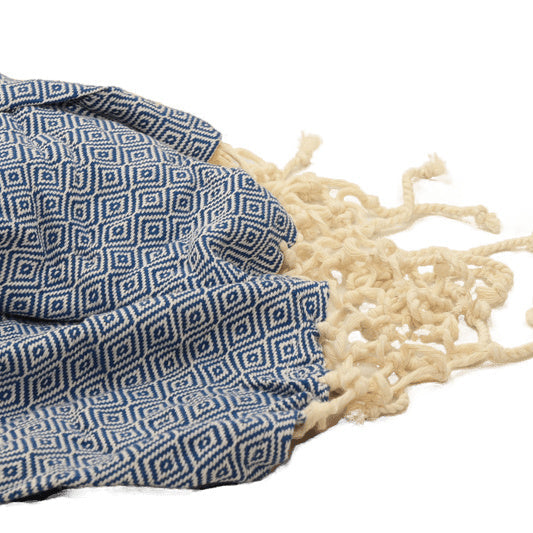 Serviette de Plage Ronde en Coton Turc