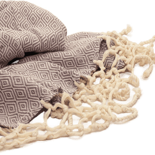 Serviette de Plage Ronde en Coton Turc