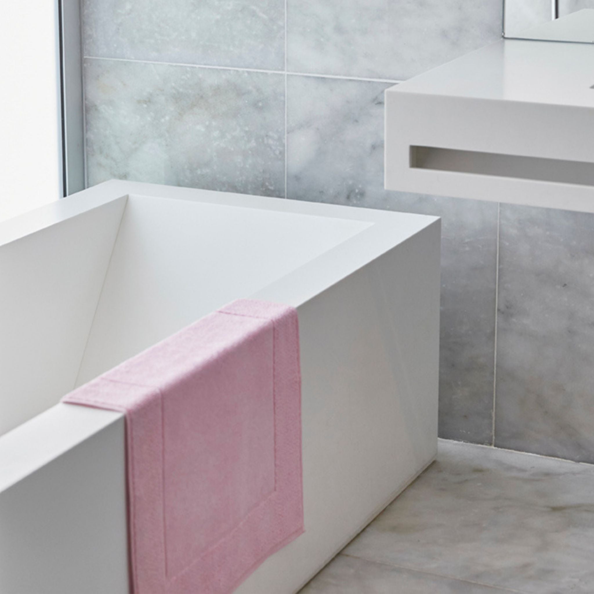 Baby pink bath mat