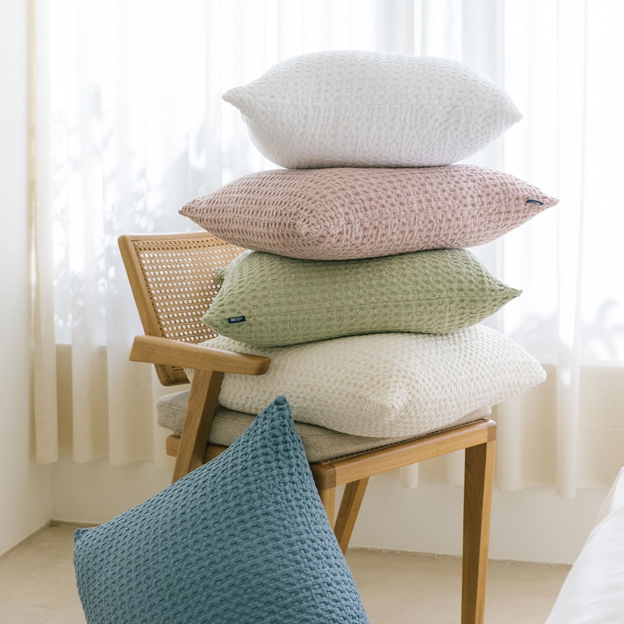 Natural Santa Luzia Waffle Bedspreads