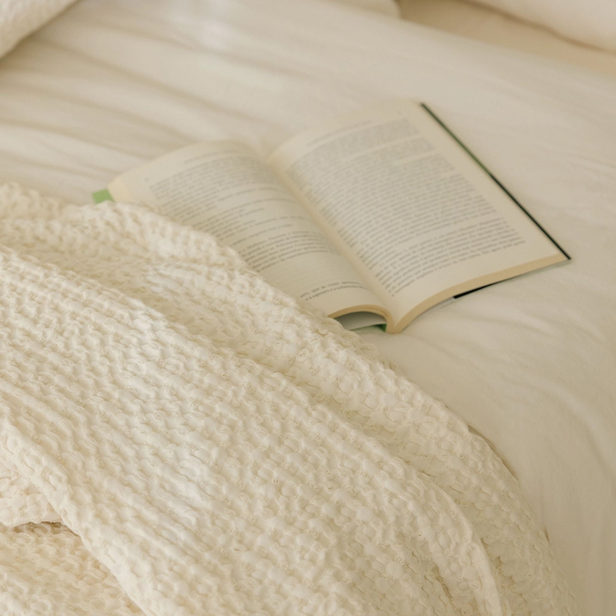 Natural Santa Luzia Waffle Bedspreads