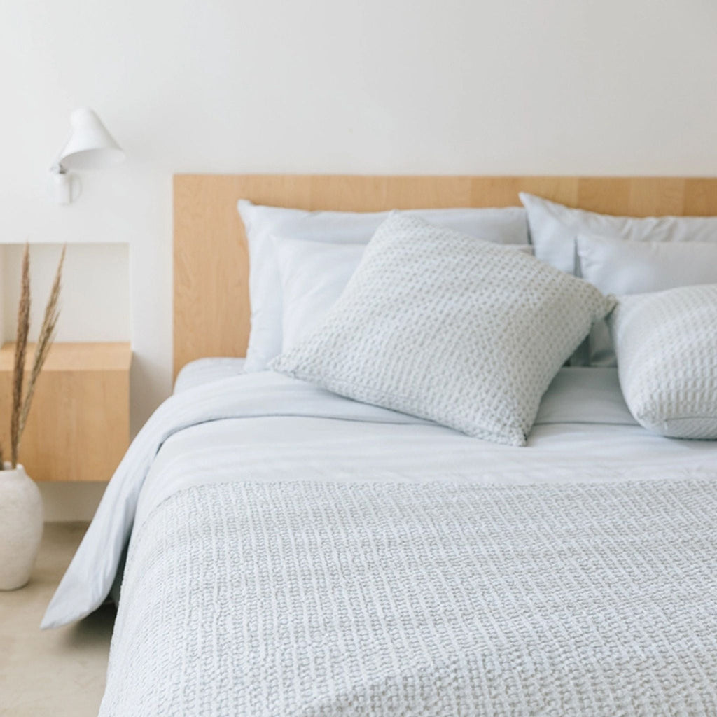 Silver grey Santa Luzia Waffle Bedspreads