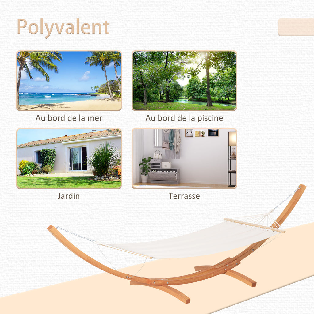 Hamac de jardin avec support en bois